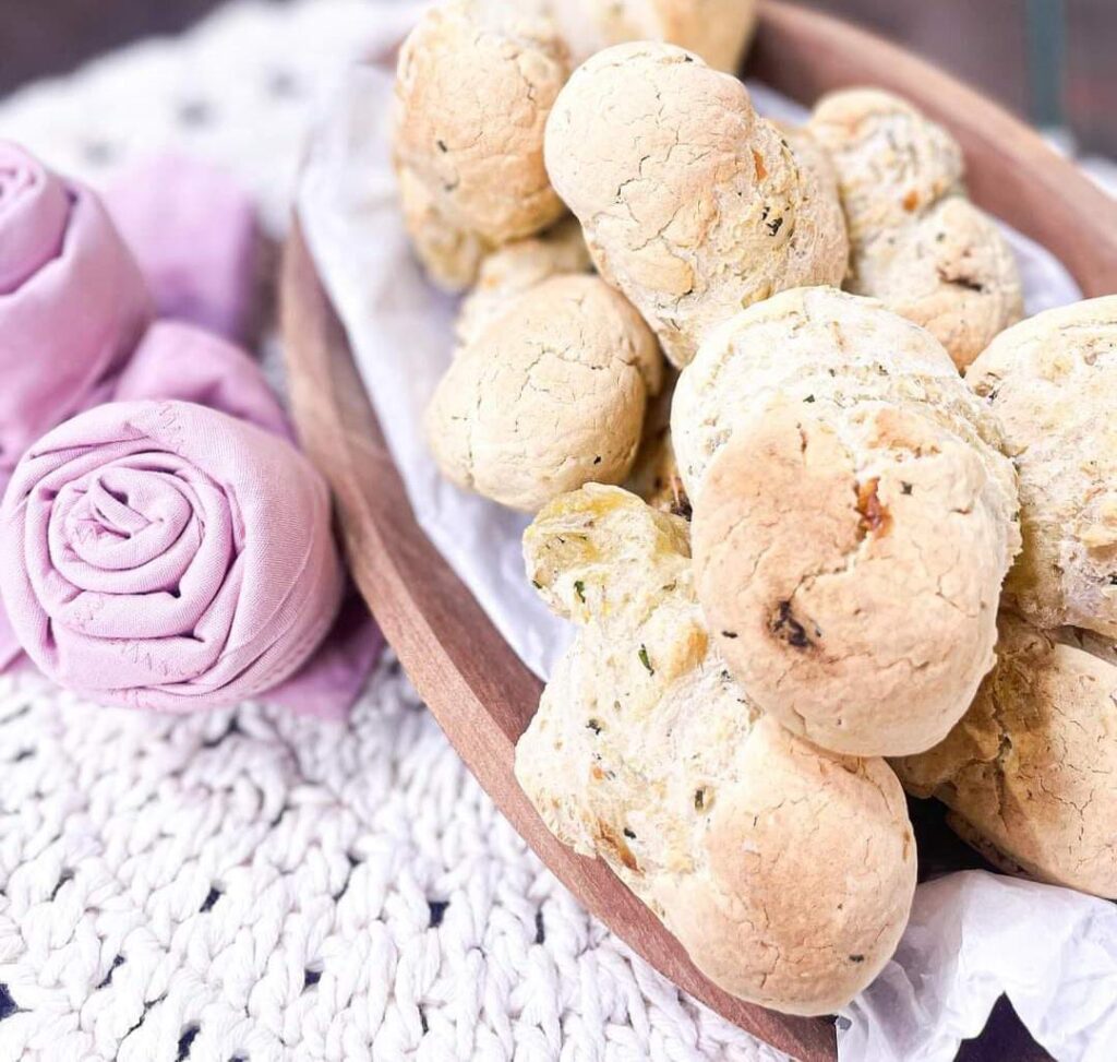 Receita de PÃO DE QUÊ COM GRÃO-DE-BICO